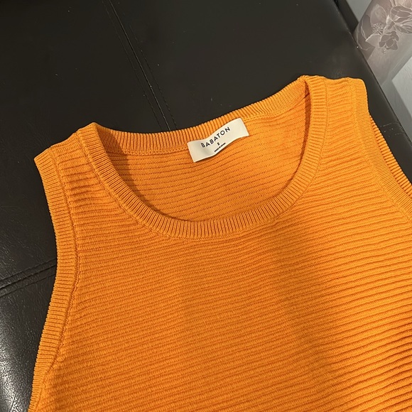 Aritzia babaton orange ribbed tank - Picture 2 of 2
